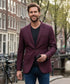 Veste Bordeaux avec motif noir